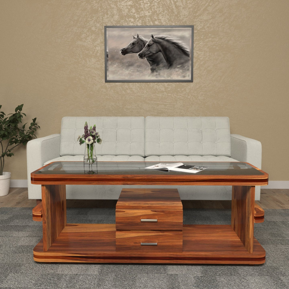Iona Solid Wood Coffee Table — view 1