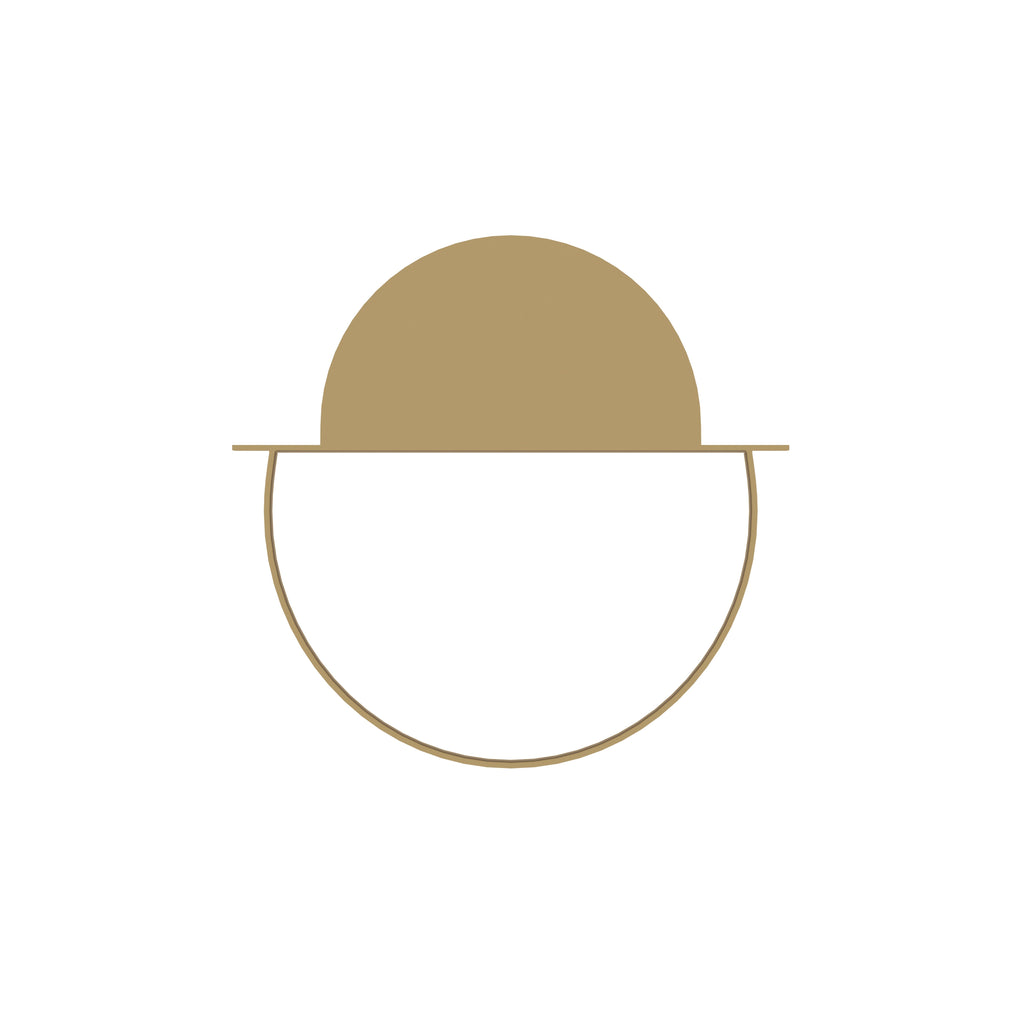 Calla Oval Gold Metal Wall Mirror — view 2