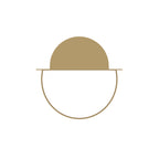Calla Oval Gold Metal Wall Mirror — view 2