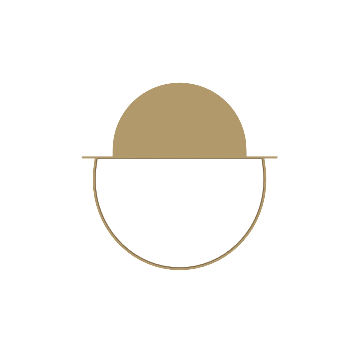 Calla Oval Gold Metal Wall Mirror — view 2