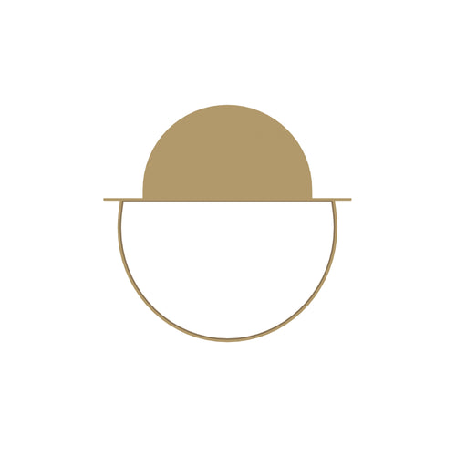 Calla Oval Gold Metal Wall Mirror — view 2
