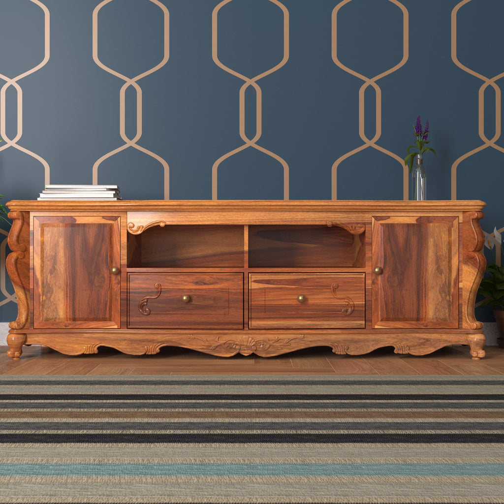 Piper Carved TV Unit — view 2