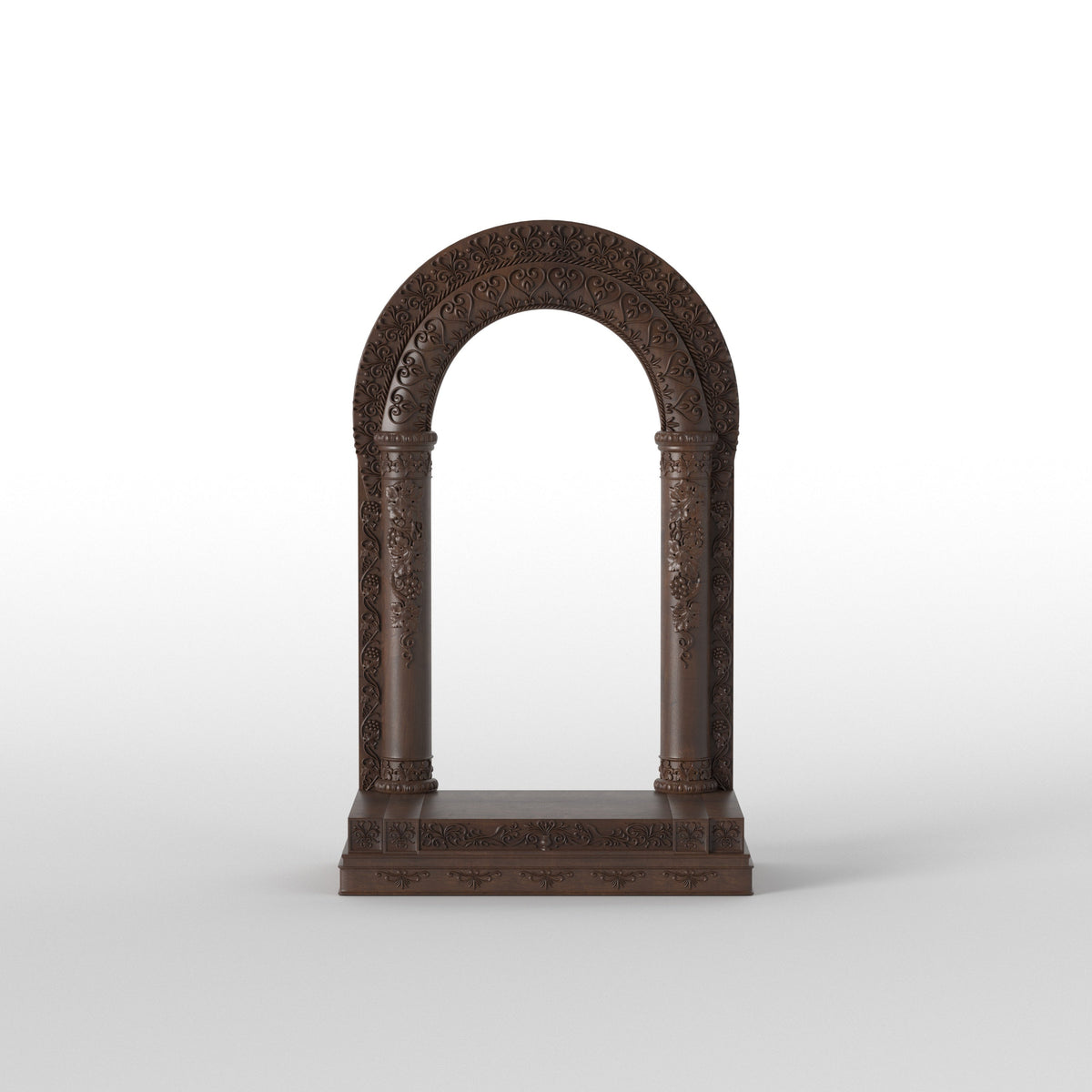 Bellamy Carved Arched Home Temple — view 2