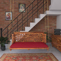 Paloma Carved Upholstered Hanging Swing — view 1