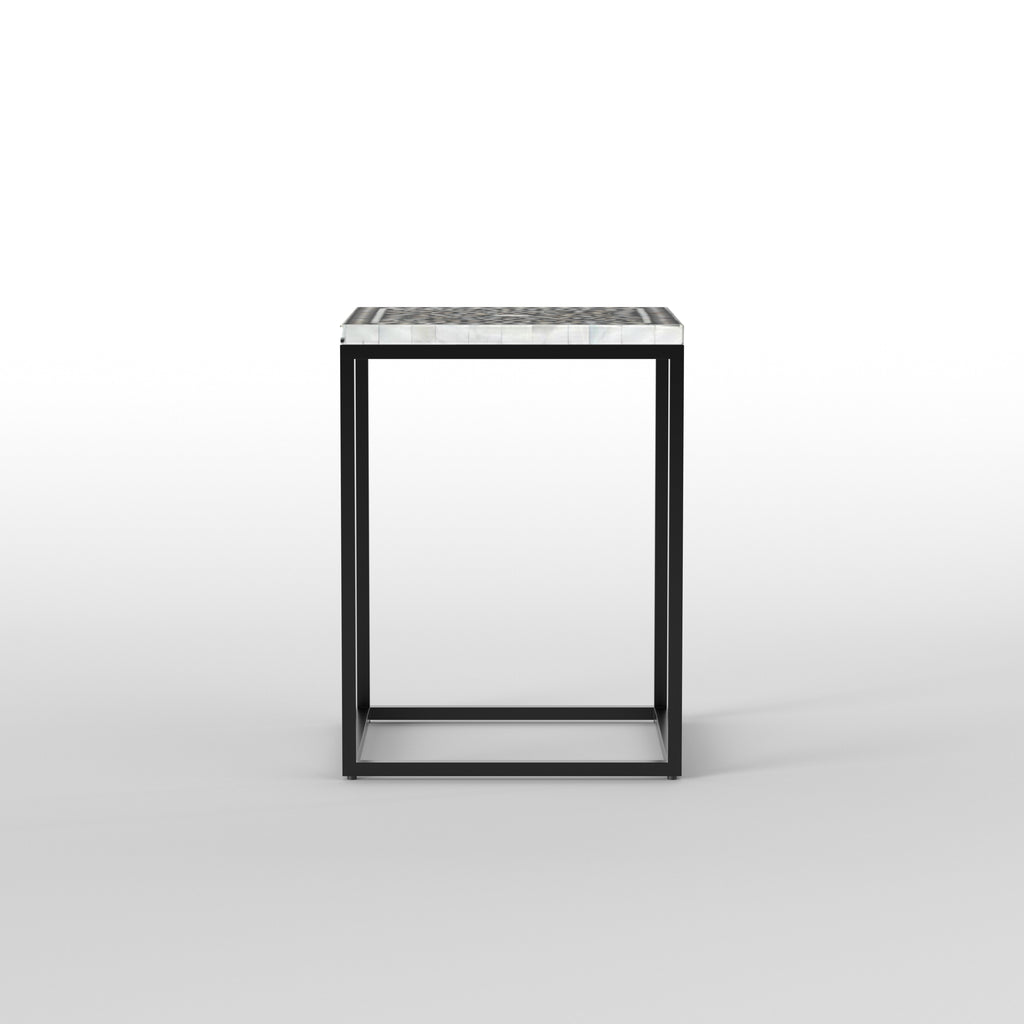Emery Floral Arabesque Metal Side Table — view 2