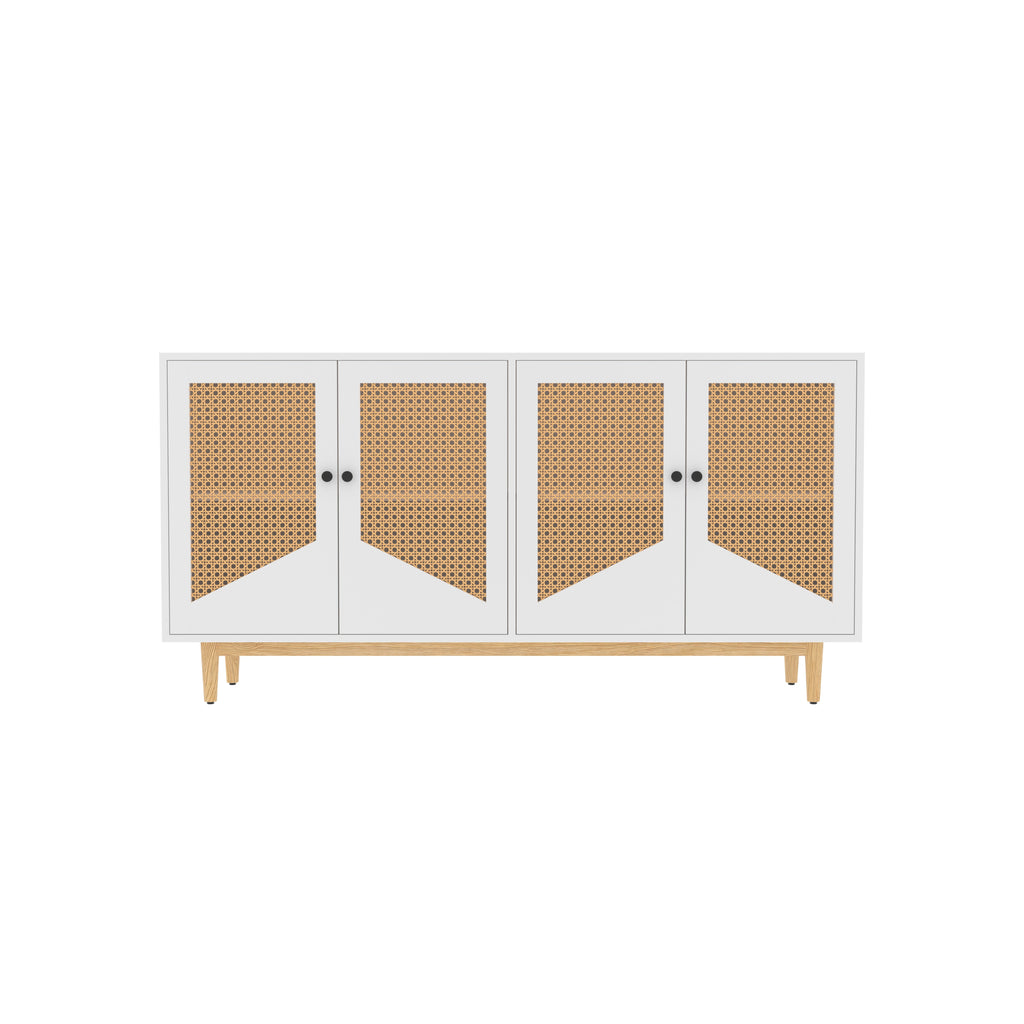 Briar Geometric Cane Engineered Wood Sideboard — view 2