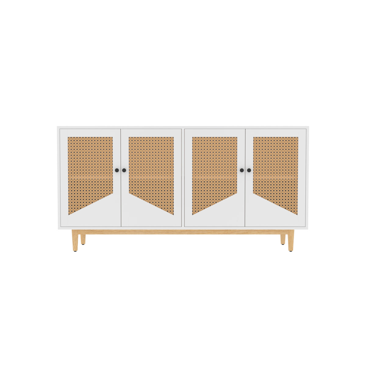 Briar Geometric Cane Engineered Wood Sideboard — view 2