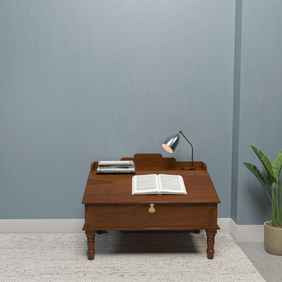 Vintgae Brown Antique Handmade Wooden Lapdesk Lapdesk