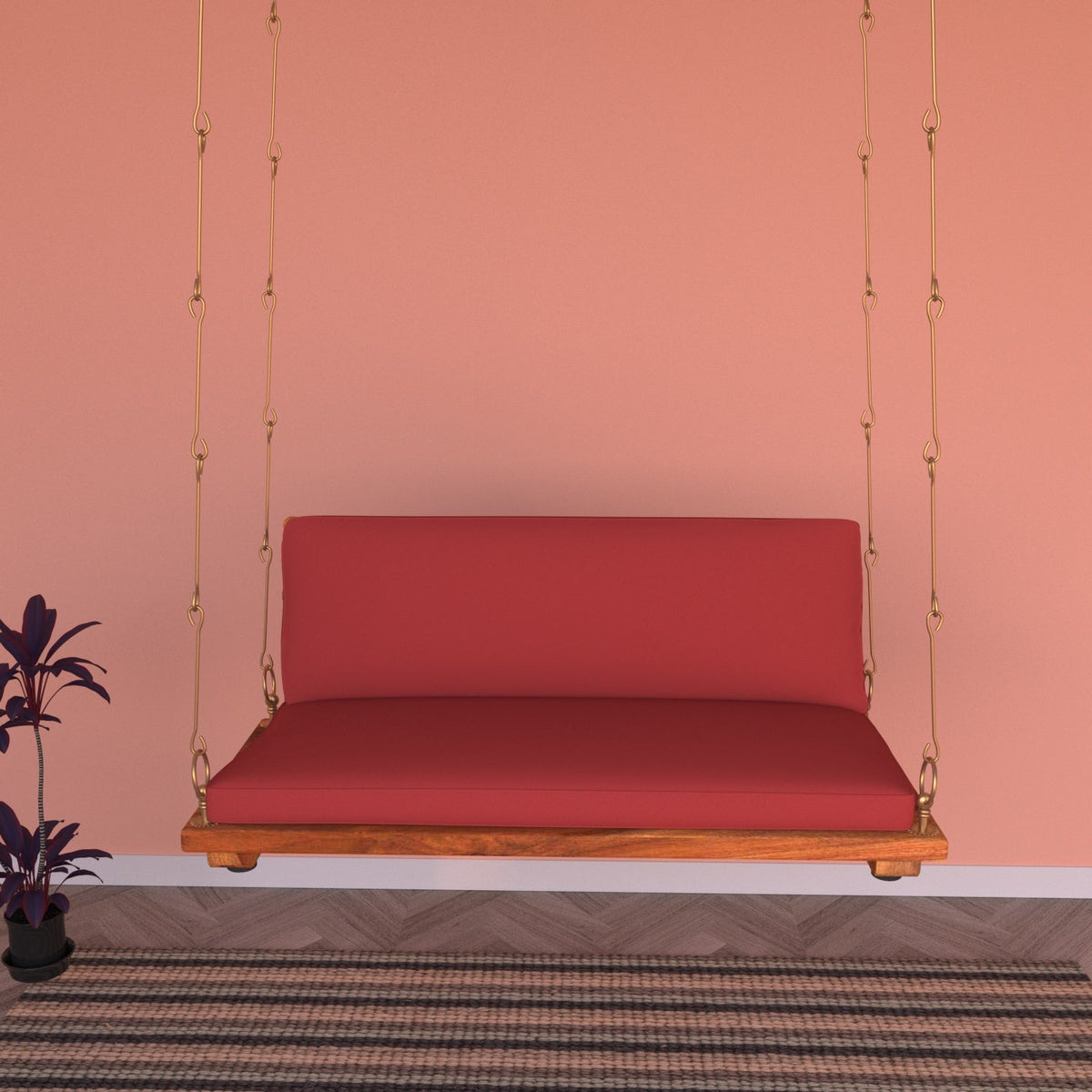 Solana Upholstered Vintage Hanging Swing — view 1