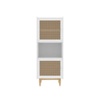 Celine Cane Panelled Engineered Wood Storage Cabinet — view 2