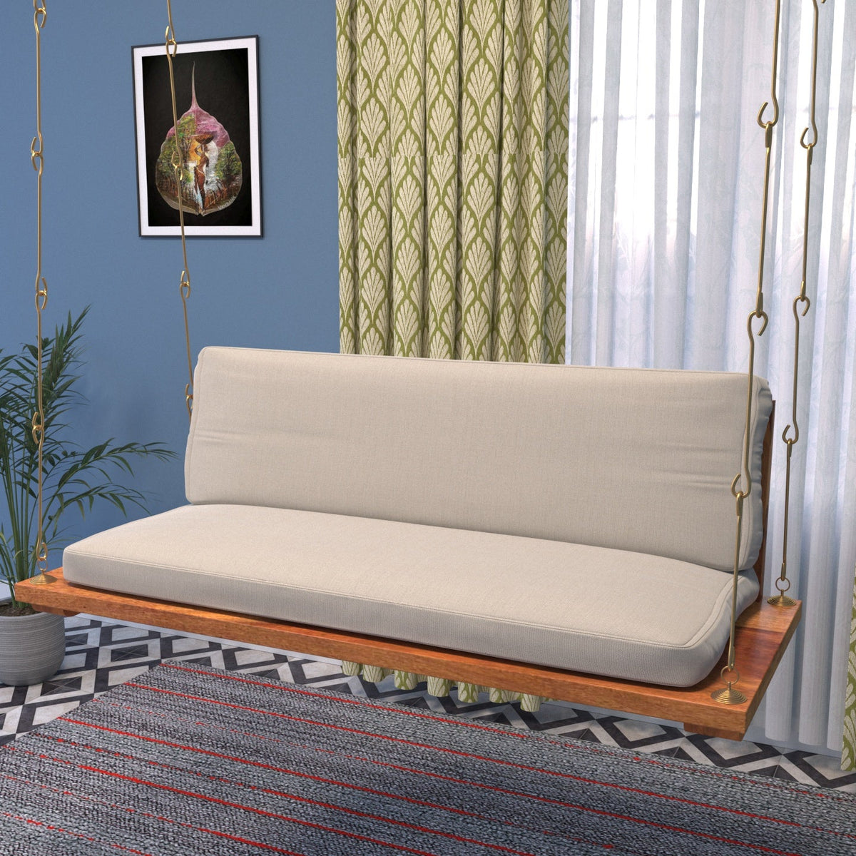 Sienna Upholstered Hanging Swing — view 1