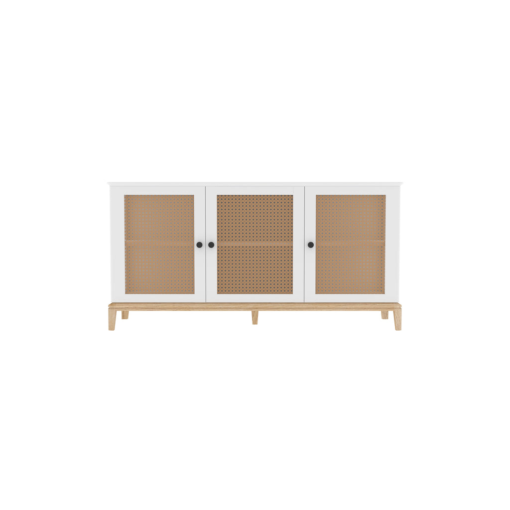 Bellamy Cane Panelled Engineered Wood Sideboard — view 3