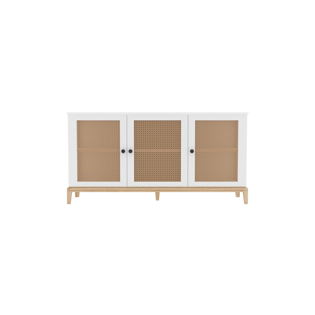 Bellamy Cane Panelled Engineered Wood Sideboard — view 3