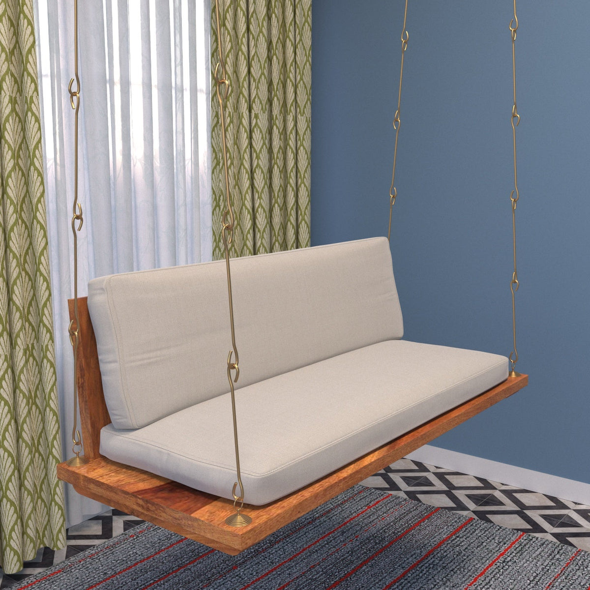 Sienna Upholstered Hanging Swing — view 2
