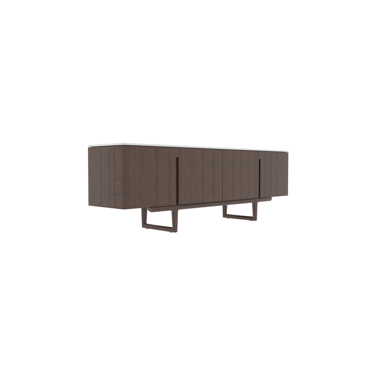 Faye White Two-Tone Engineered Wood TV Unit — view 3