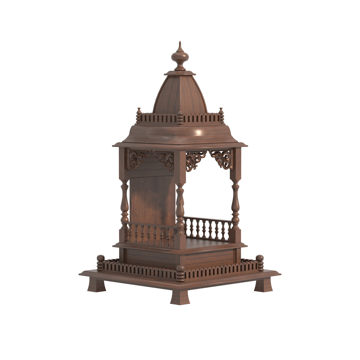 Elara Solid Wood Home Temple — view 3