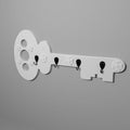 Aveline Engineered Wood 3-Hook Wall Rack — view 1