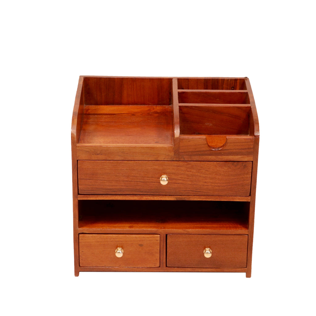 Cassian Solid Wood Desktop Storage Organizer - Natural - product image 2