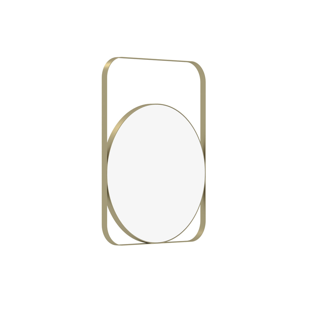 Bellamy Geometric Gold Metal Wall Mirror — view 3