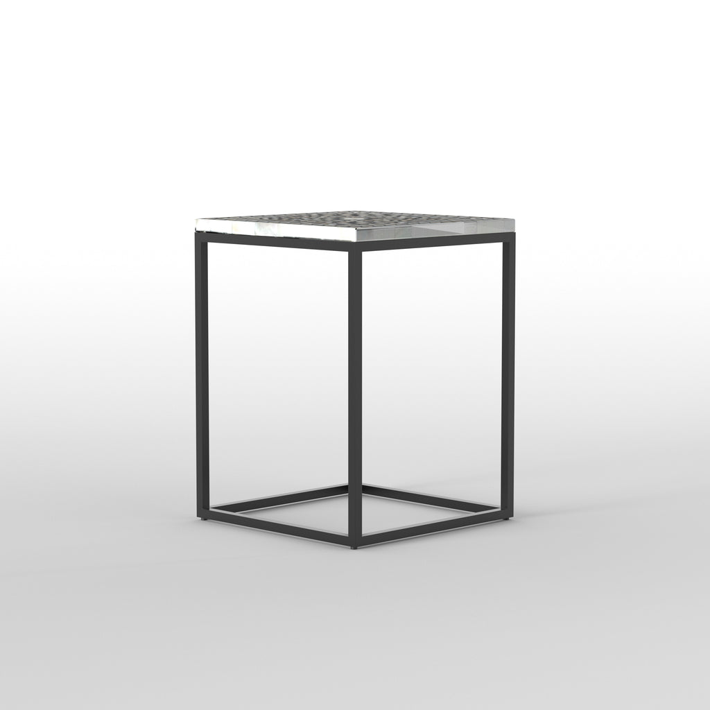 Emery Floral Arabesque Metal Side Table — view 3