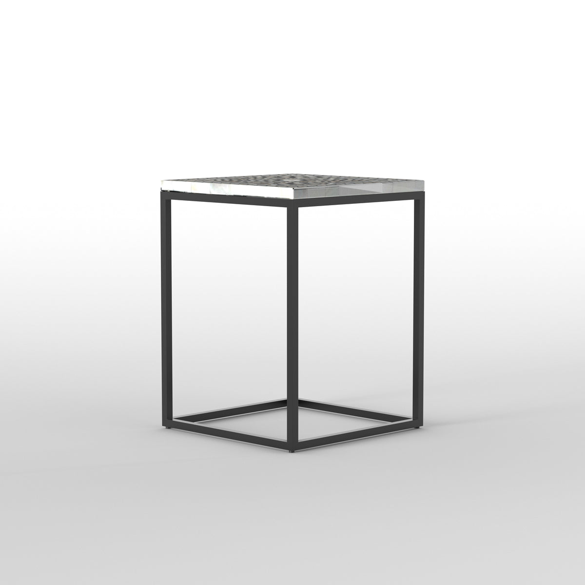 Emery Floral Arabesque Metal Side Table — view 3