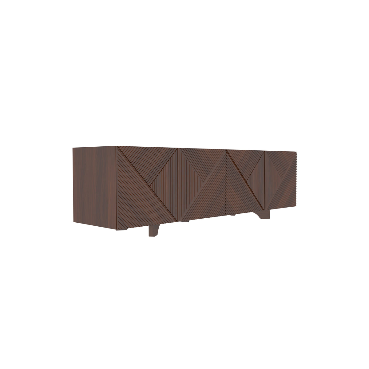 Evora Geometric Carved TV Unit — view 3