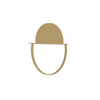 Calla Oval Gold Metal Wall Mirror — view 3
