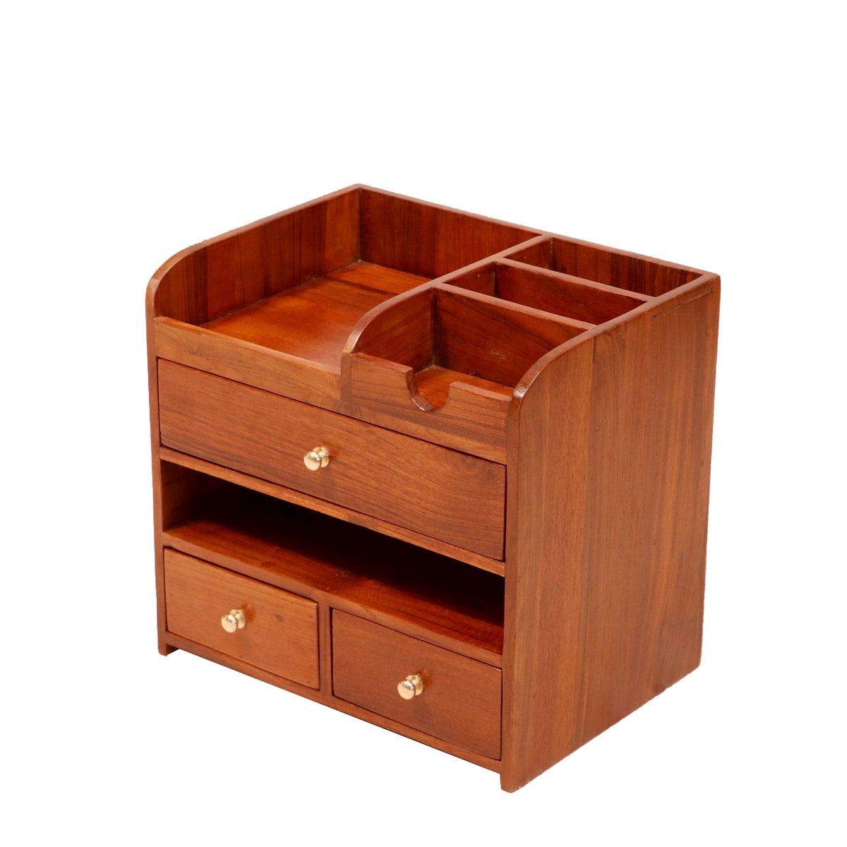 Cassian Solid Wood Desktop Storage Organizer - Natural - product image 3