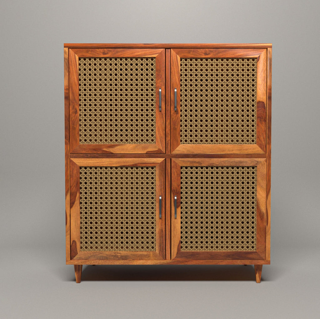 Laurel Cane Vintage Storage Cabinet — view 2