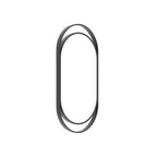 Calista Oval Black Metal Wall Mirror — view 3