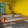 Piper Upholstered Cream Hanging Swing — view 1