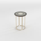 Flora Sunburst Metal Side Table — view 3