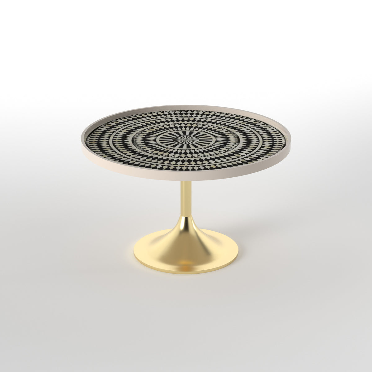 Faye Geometric Metal Side Table — view 3
