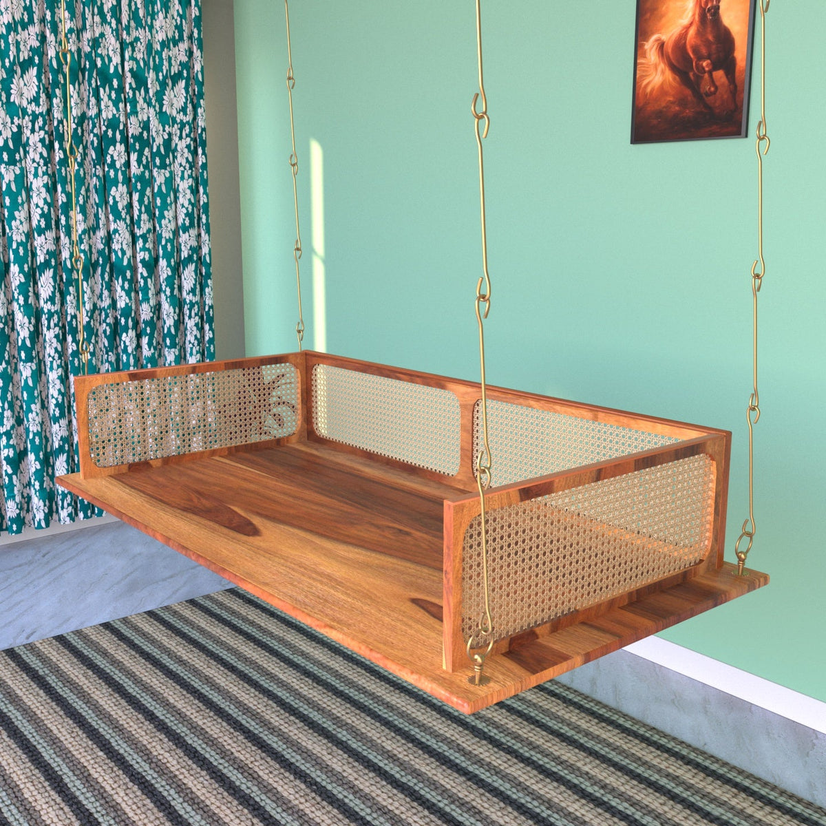 Selene Solid Wood Hanging Swing — view 1