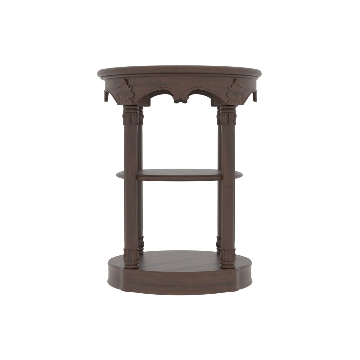 Ivy Carved Round Side Table — view 4