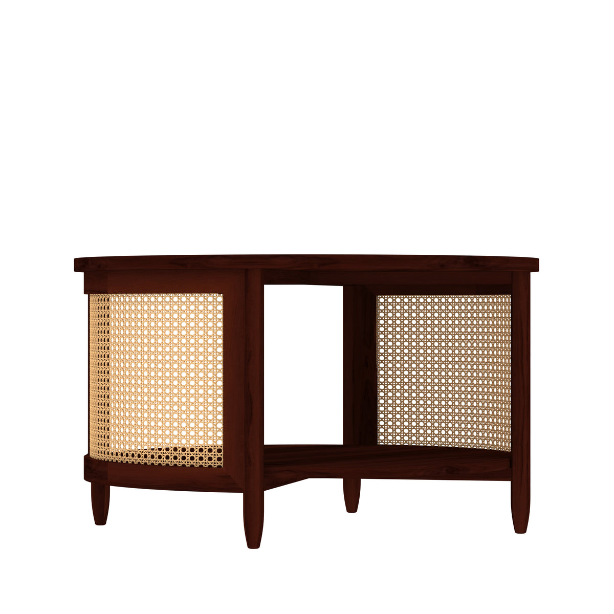 Emery Cane Round Coffee Table — view 2
