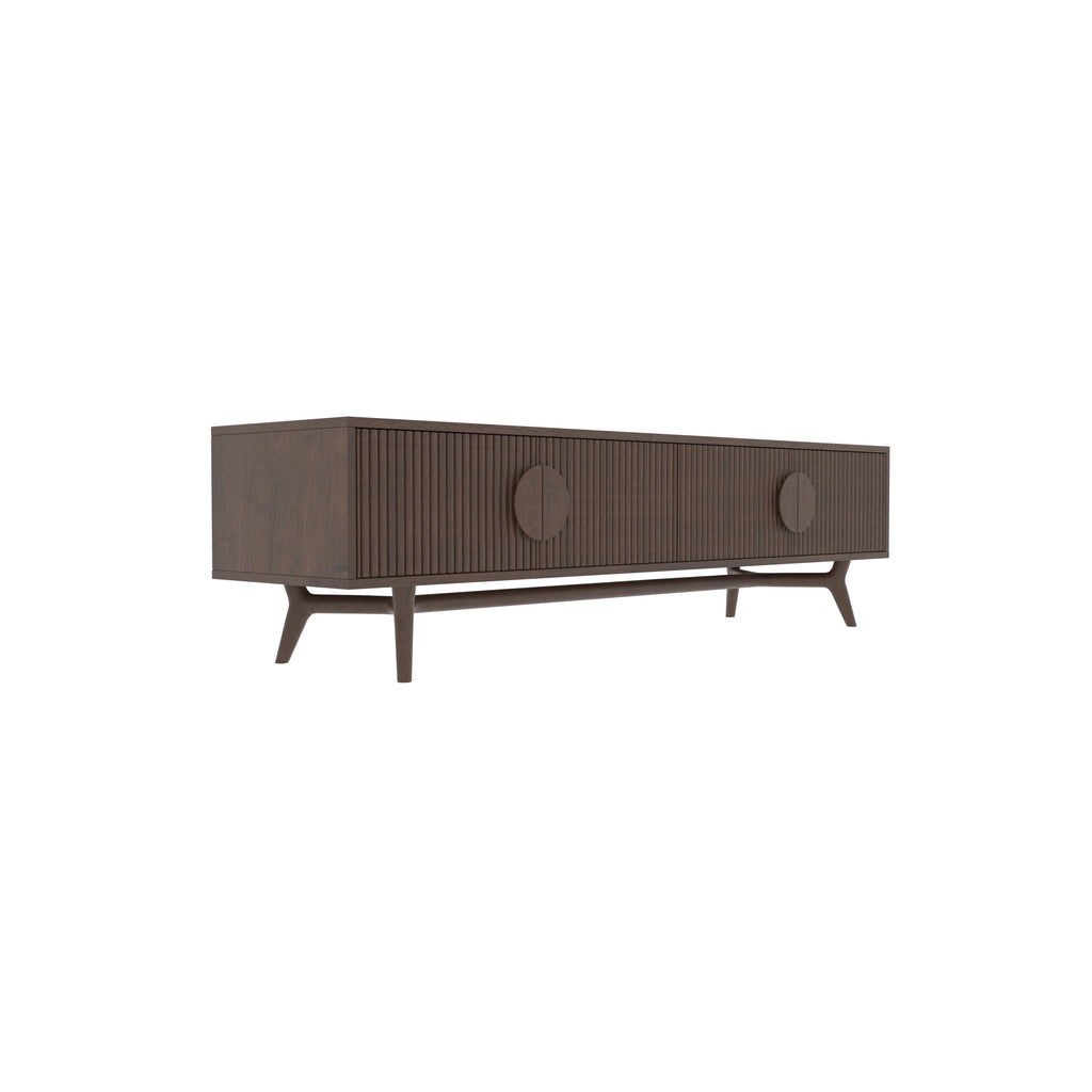 Dalia Panelled Mid-Century TV Unit — view 3