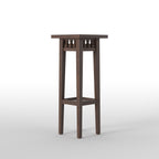 Calista Inlay Pedestal Side Table — view 3