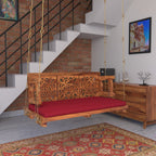 Paloma Carved Upholstered Hanging Swing — view 2
