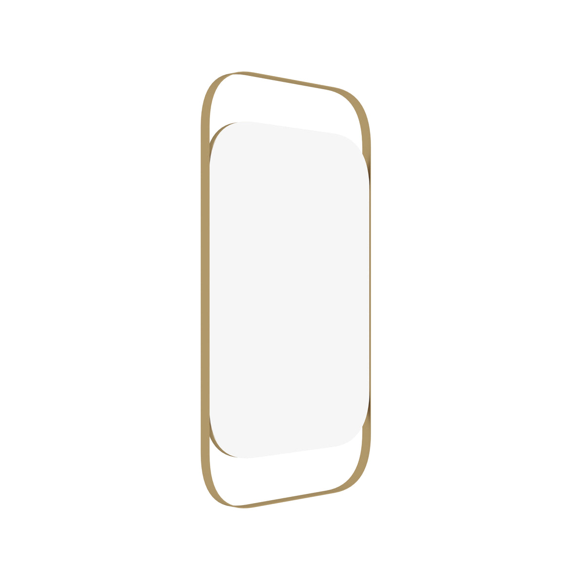 Aveline Rectangular Gold Metal Wall Mirror — view 3