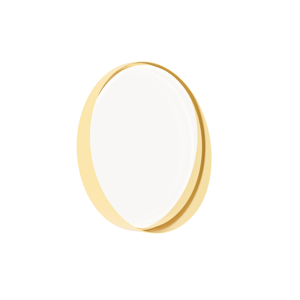 Dalia Round Gold Metal Wall Mirror — view 3