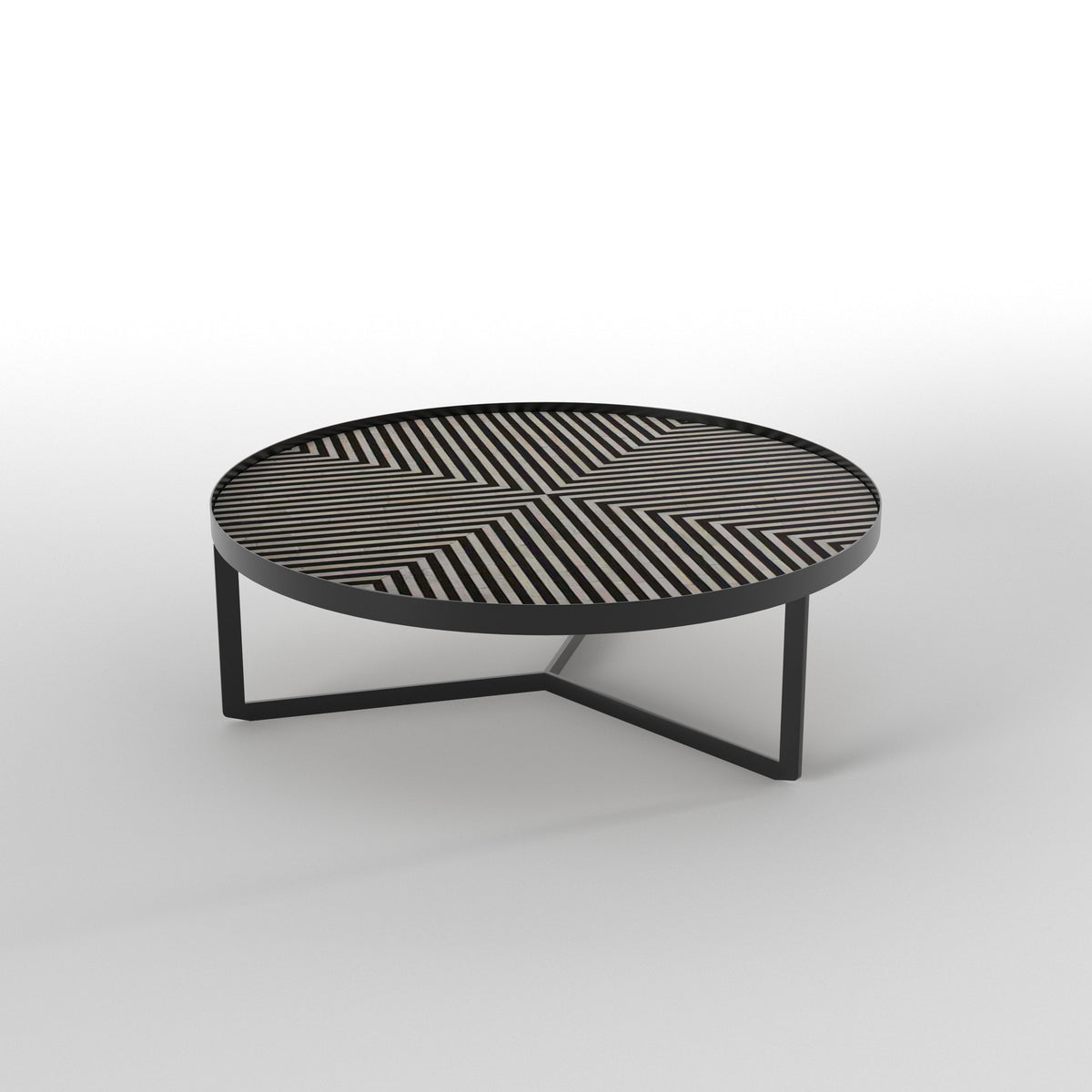 Arlo Geometric Round Metal Coffee Table — view 3