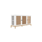 Bellamy Cane Panelled Engineered Wood Sideboard — view 4