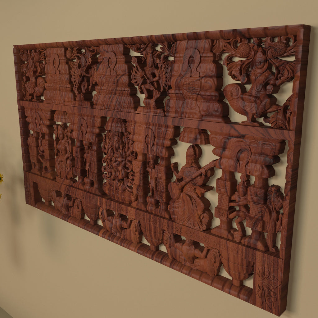 Juniper Carved Wall Panel — view 1