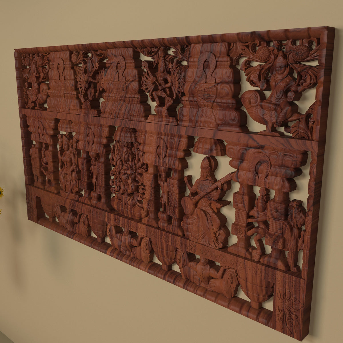 Juniper Carved Wall Panel — view 1