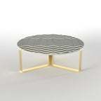 Aurelia Chevron Metal Coffee Table — view 3