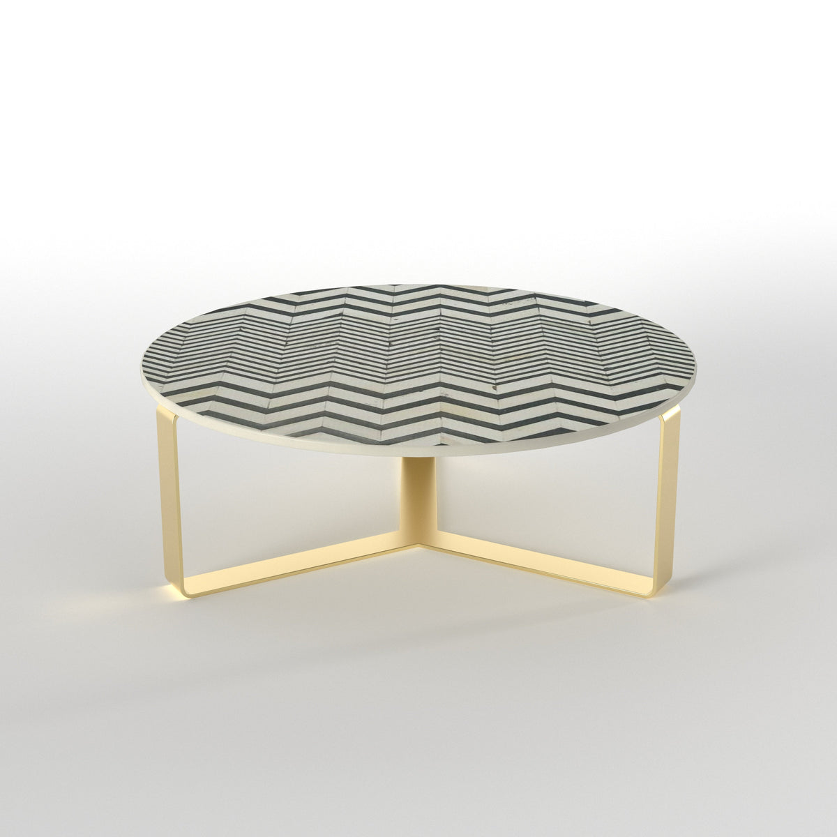 Aurelia Chevron Metal Coffee Table — view 3