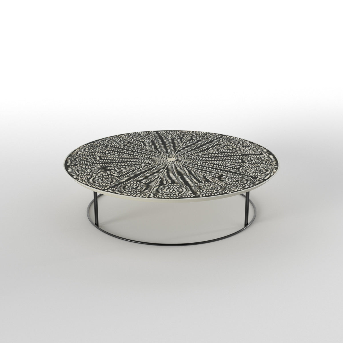 Aveline Sunburst Metal Coffee Table — view 3
