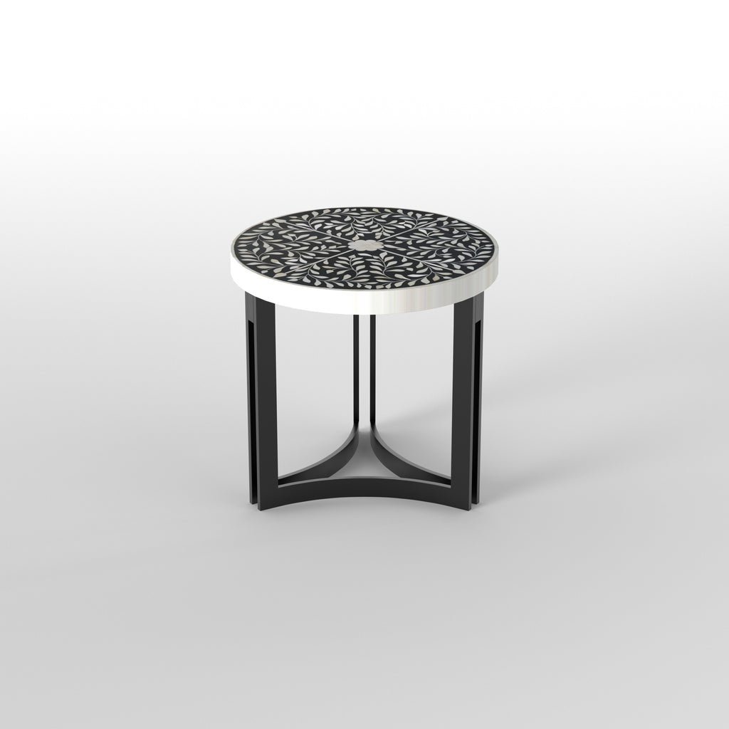 Evora Floral Metal Side Table — view 3