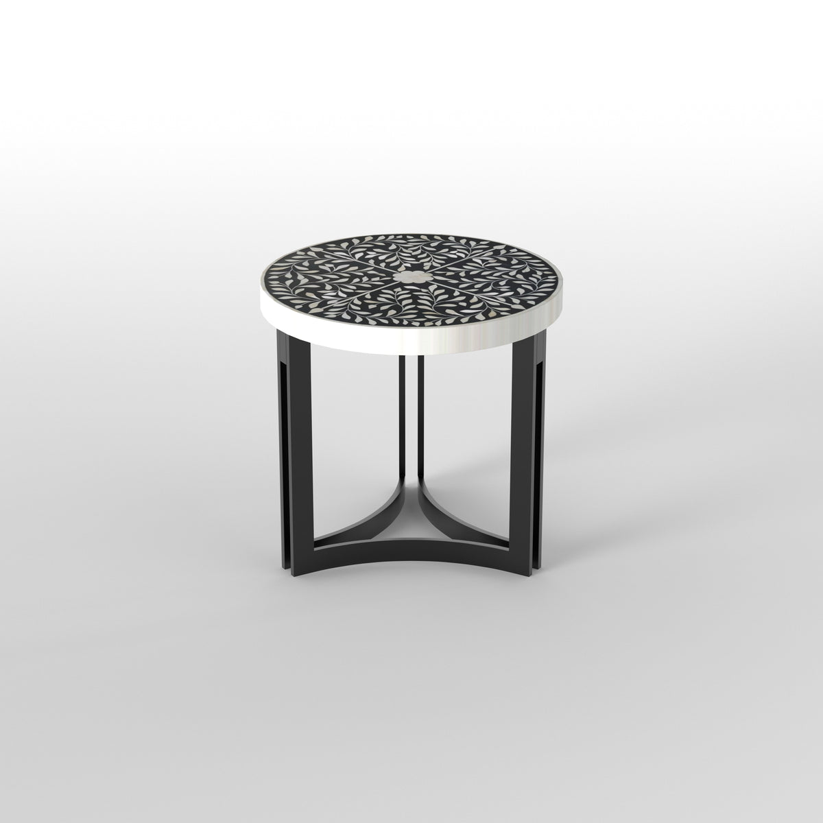 Evora Floral Metal Side Table — view 3